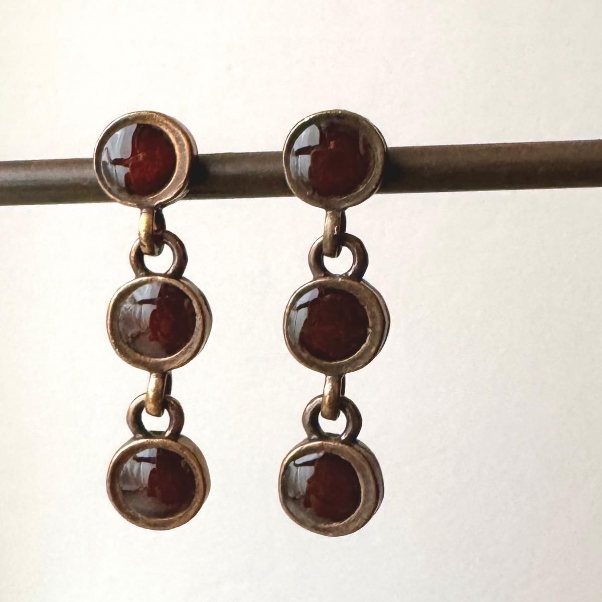 <img class='new_mark_img1' src='https://img.shop-pro.jp/img/new/icons13.gif' style='border:none;display:inline;margin:0px;padding:0px;width:auto;' />1970-80ǯ ֥ ʥ ֥饦 󥰥ԥBronze Enamel EarringsDead Stock