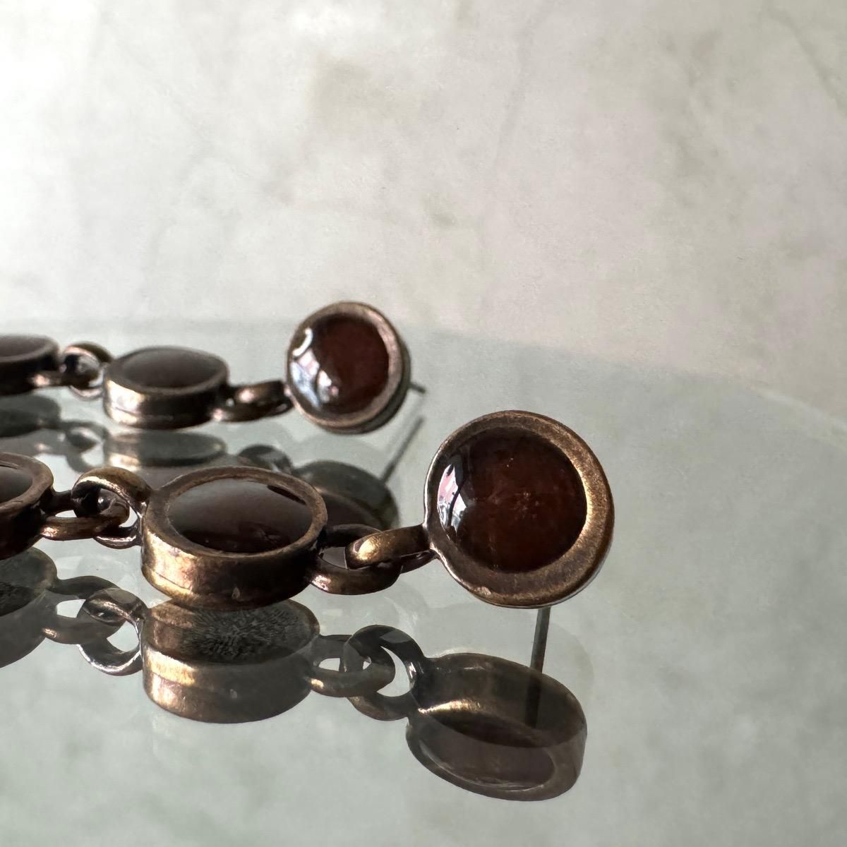 <img class='new_mark_img1' src='https://img.shop-pro.jp/img/new/icons13.gif' style='border:none;display:inline;margin:0px;padding:0px;width:auto;' />1970-80ǯ ֥ ʥ ֥饦 󥰥ԥBronze Enamel EarringsDead Stock