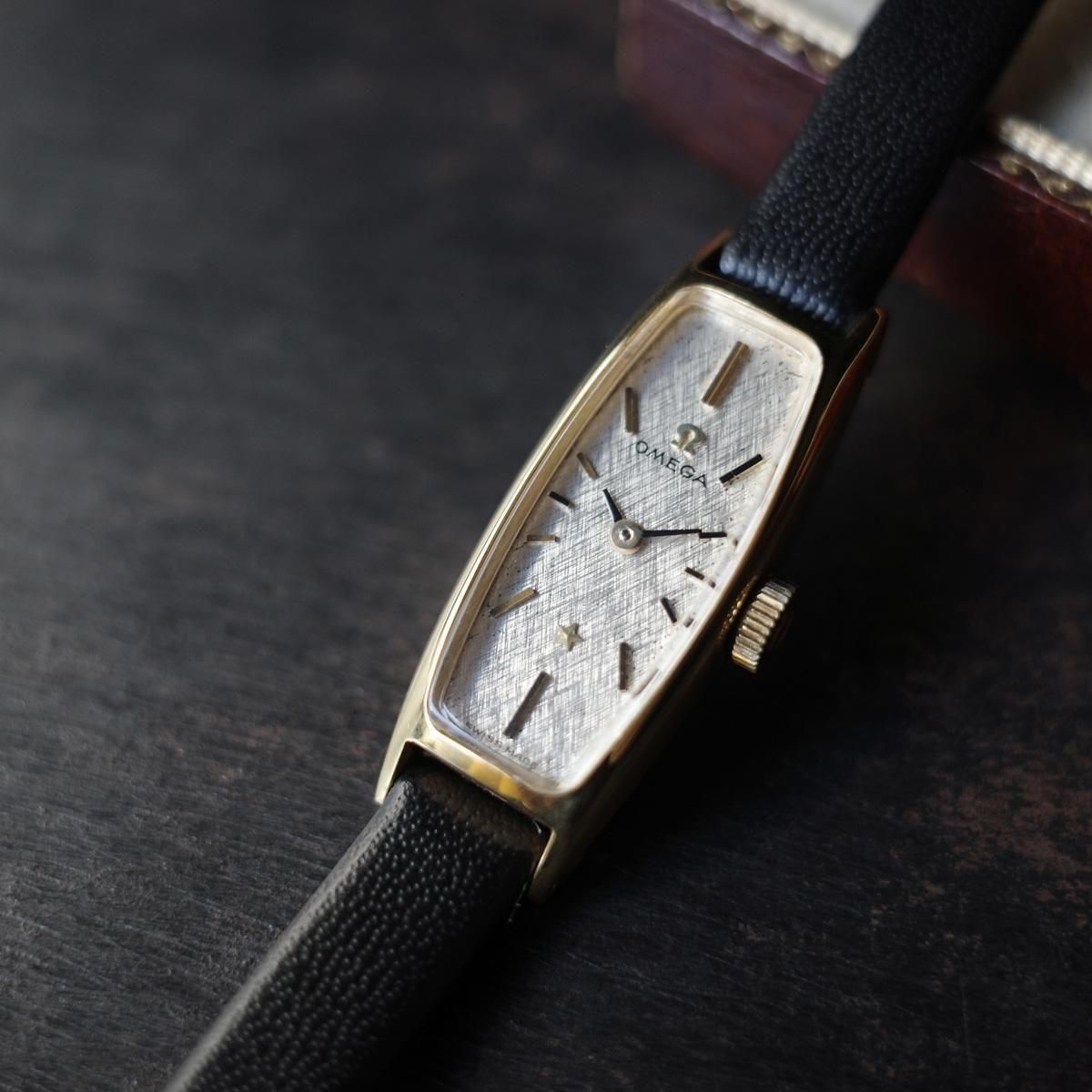 OMEGA（オメガ） 18KYG 極細トノーケース 絹目ダイヤル 純正尾錠- JeJe