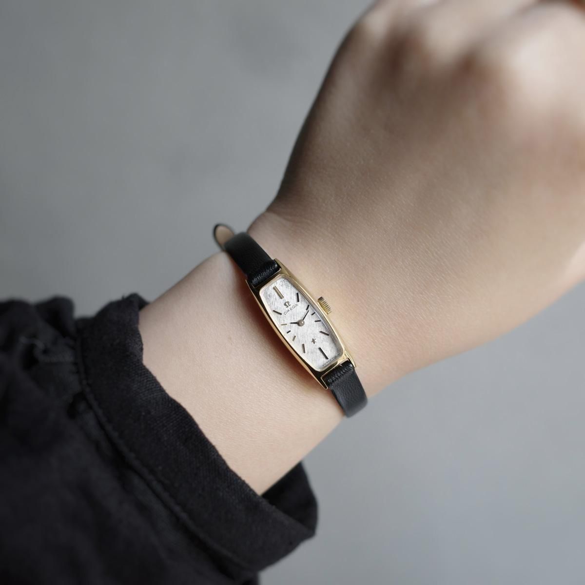 OMEGA（オメガ） 18KYG 極細トノーケース 絹目ダイヤル 純正尾錠- JeJe