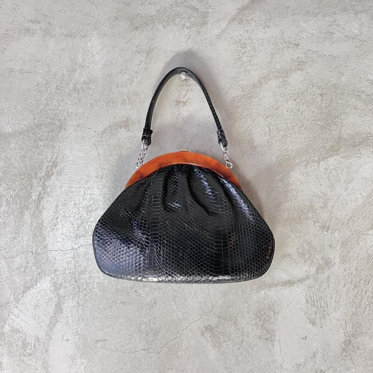 <img class='new_mark_img1' src='https://img.shop-pro.jp/img/new/icons13.gif' style='border:none;display:inline;margin:0px;padding:0px;width:auto;' />ơ إӳ ϥɥХåVintage Python Leather Hand Bag