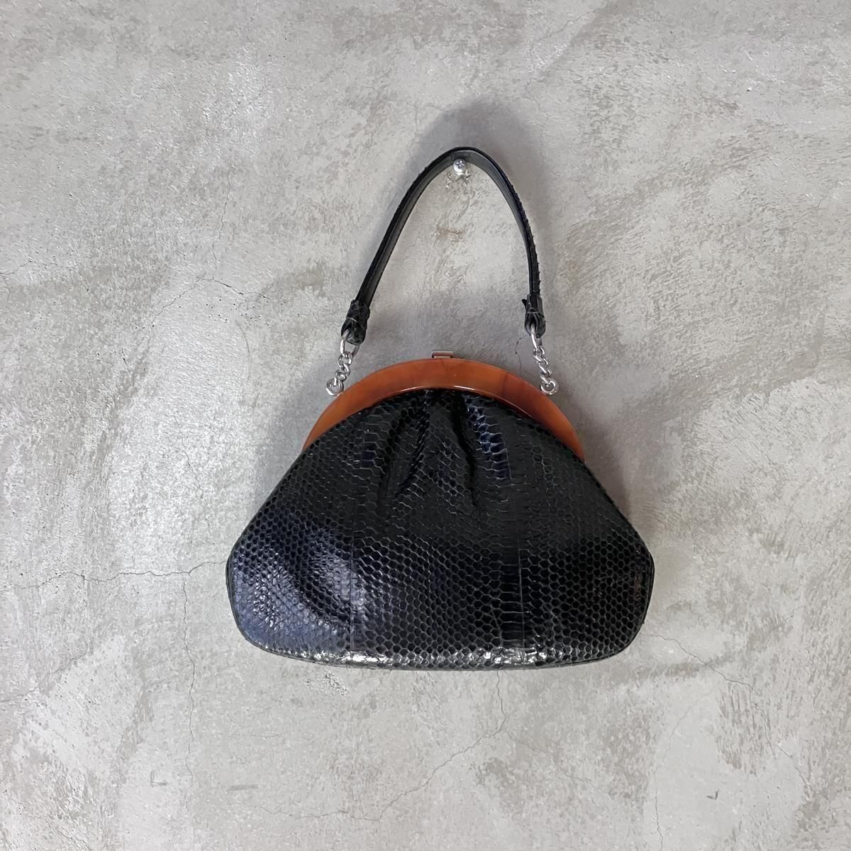 <img class='new_mark_img1' src='https://img.shop-pro.jp/img/new/icons13.gif' style='border:none;display:inline;margin:0px;padding:0px;width:auto;' />ơ إӳ ϥɥХåVintage Python Leather Hand Bag