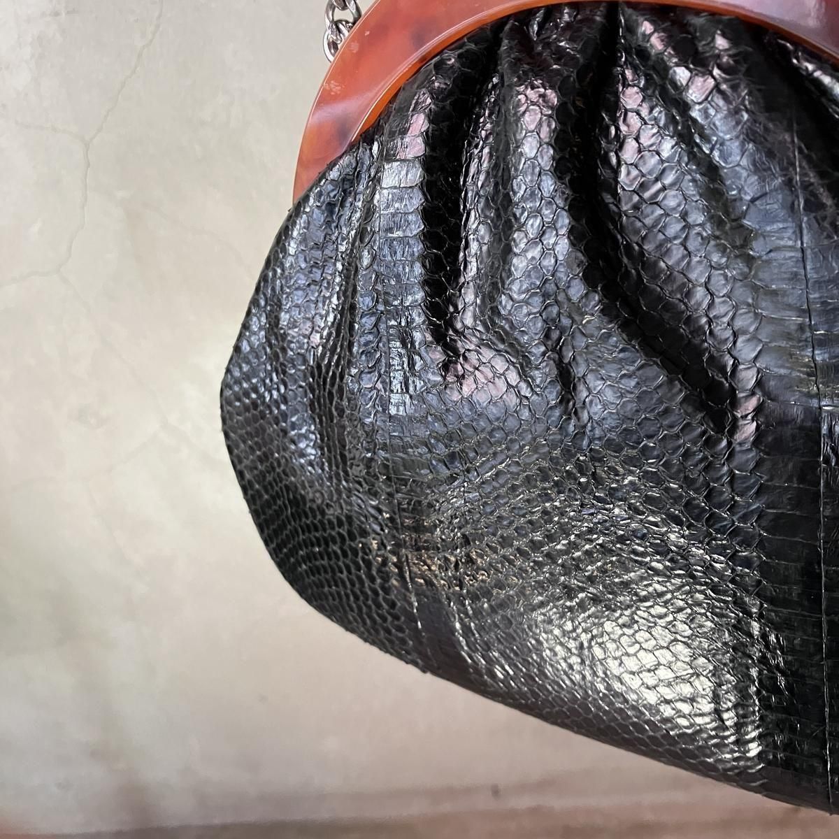 <img class='new_mark_img1' src='https://img.shop-pro.jp/img/new/icons13.gif' style='border:none;display:inline;margin:0px;padding:0px;width:auto;' />ơ إӳ ϥɥХåVintage Python Leather Hand Bag