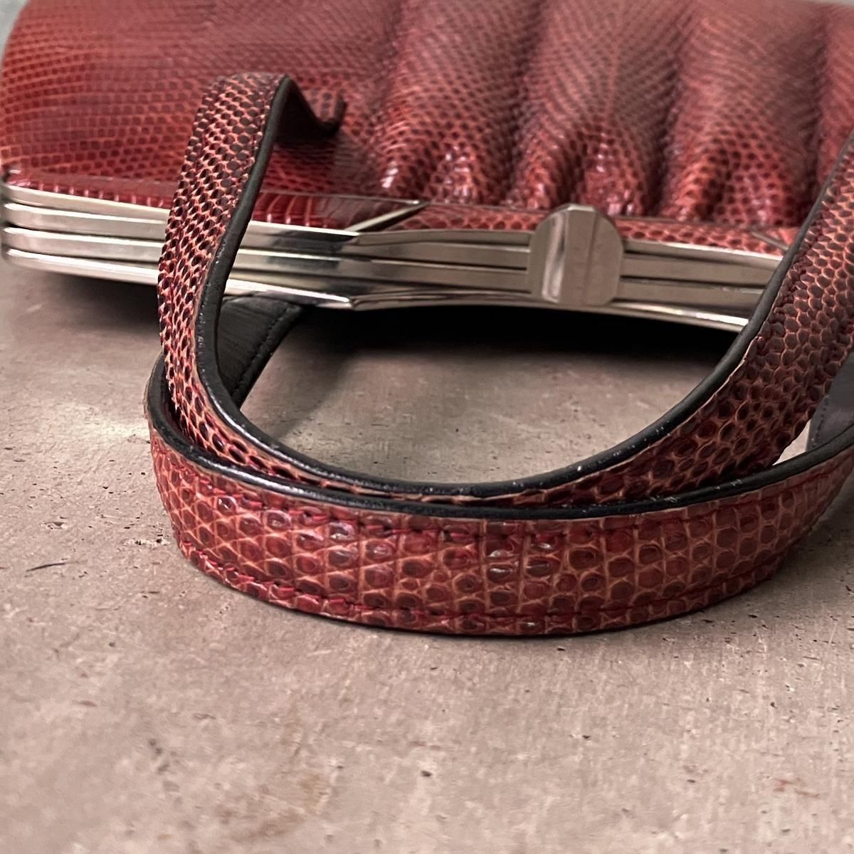 <img class='new_mark_img1' src='https://img.shop-pro.jp/img/new/icons13.gif' style='border:none;display:inline;margin:0px;padding:0px;width:auto;' />ơ ꥶ ϥɥХåVintage Lizard Leather Hand Bag˥ߥˤ޸դ