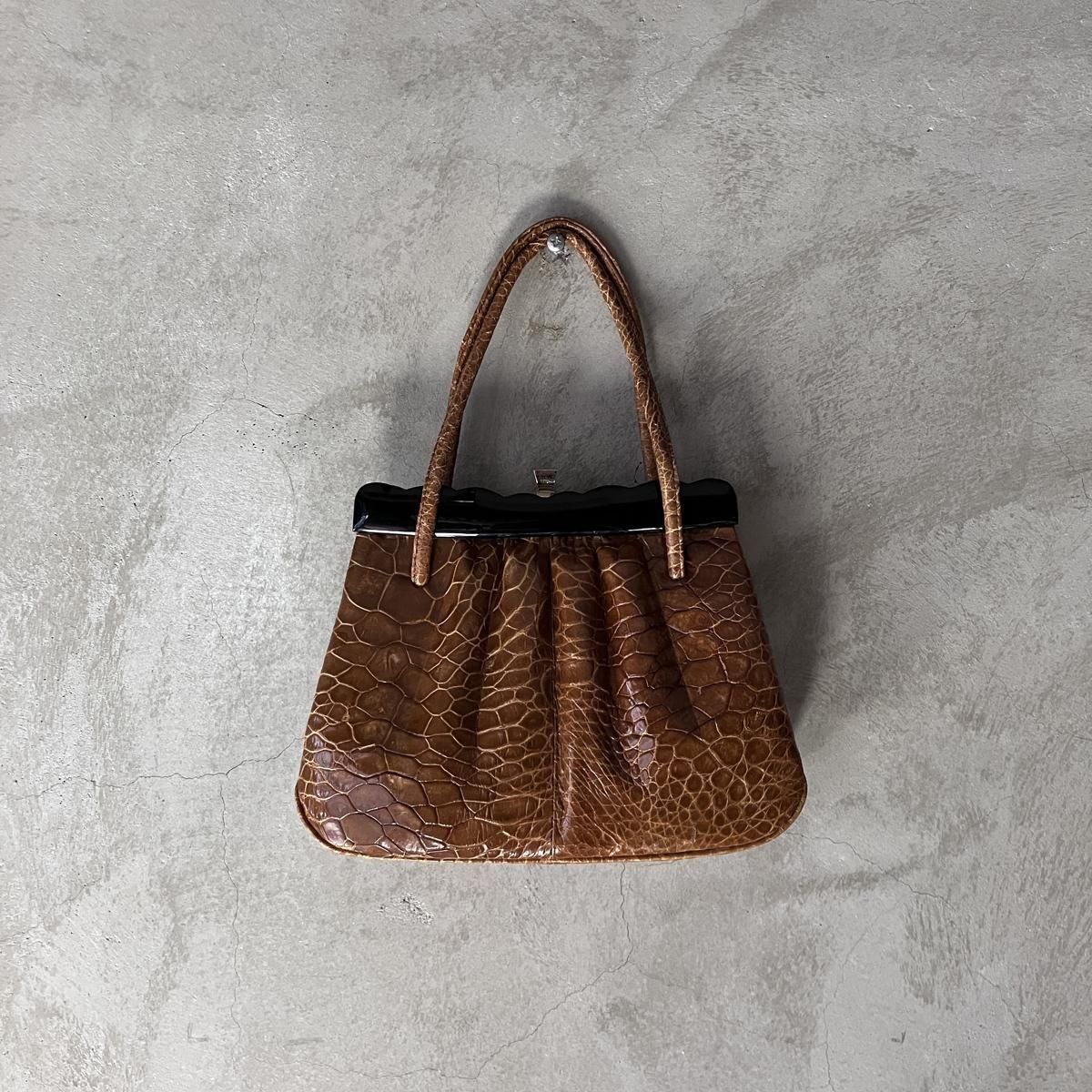 ヴィンテージ カメ革 ハンドバッグ（Vintage Turtle Leather Bag