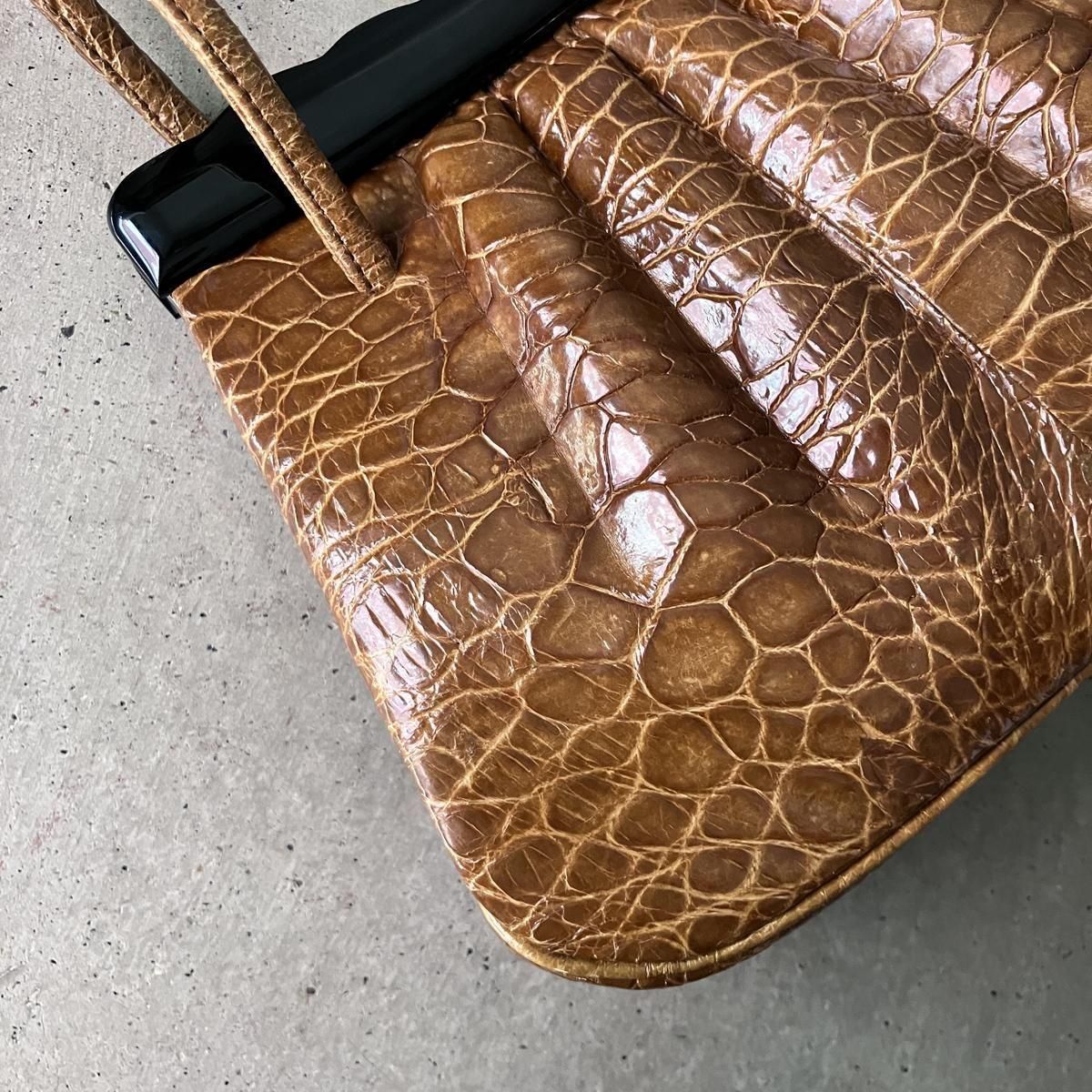 ヴィンテージ カメ革 ハンドバッグ（Vintage Turtle Leather Bag