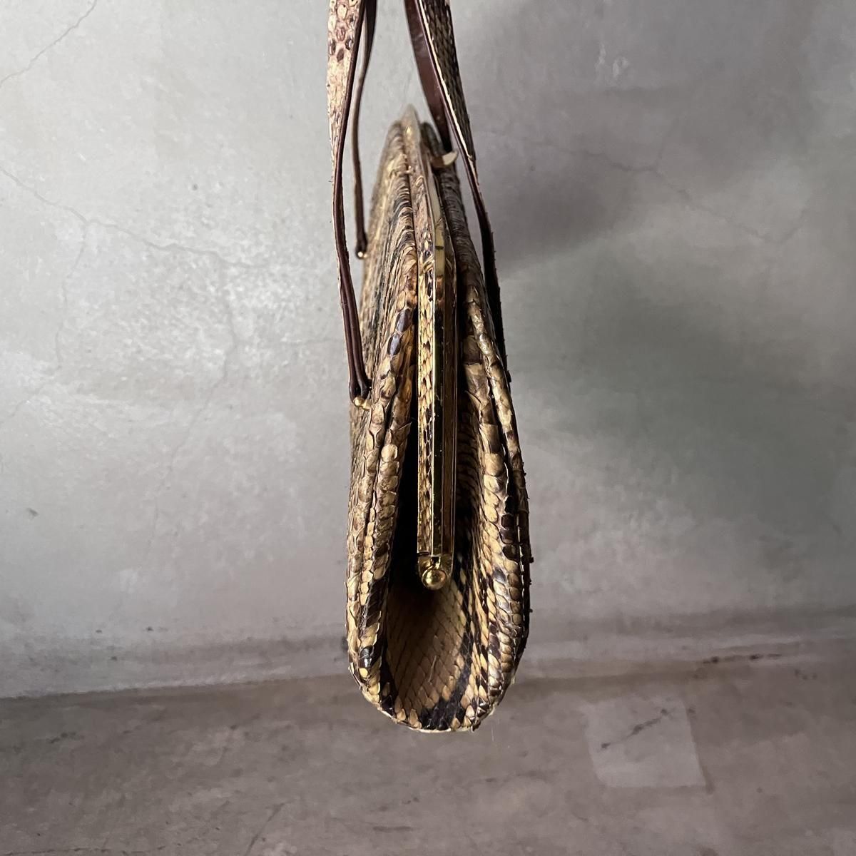 <img class='new_mark_img1' src='https://img.shop-pro.jp/img/new/icons13.gif' style='border:none;display:inline;margin:0px;padding:0px;width:auto;' />ơ إӳ եåȥϥɥХåVintage Python Leather Hand Bag