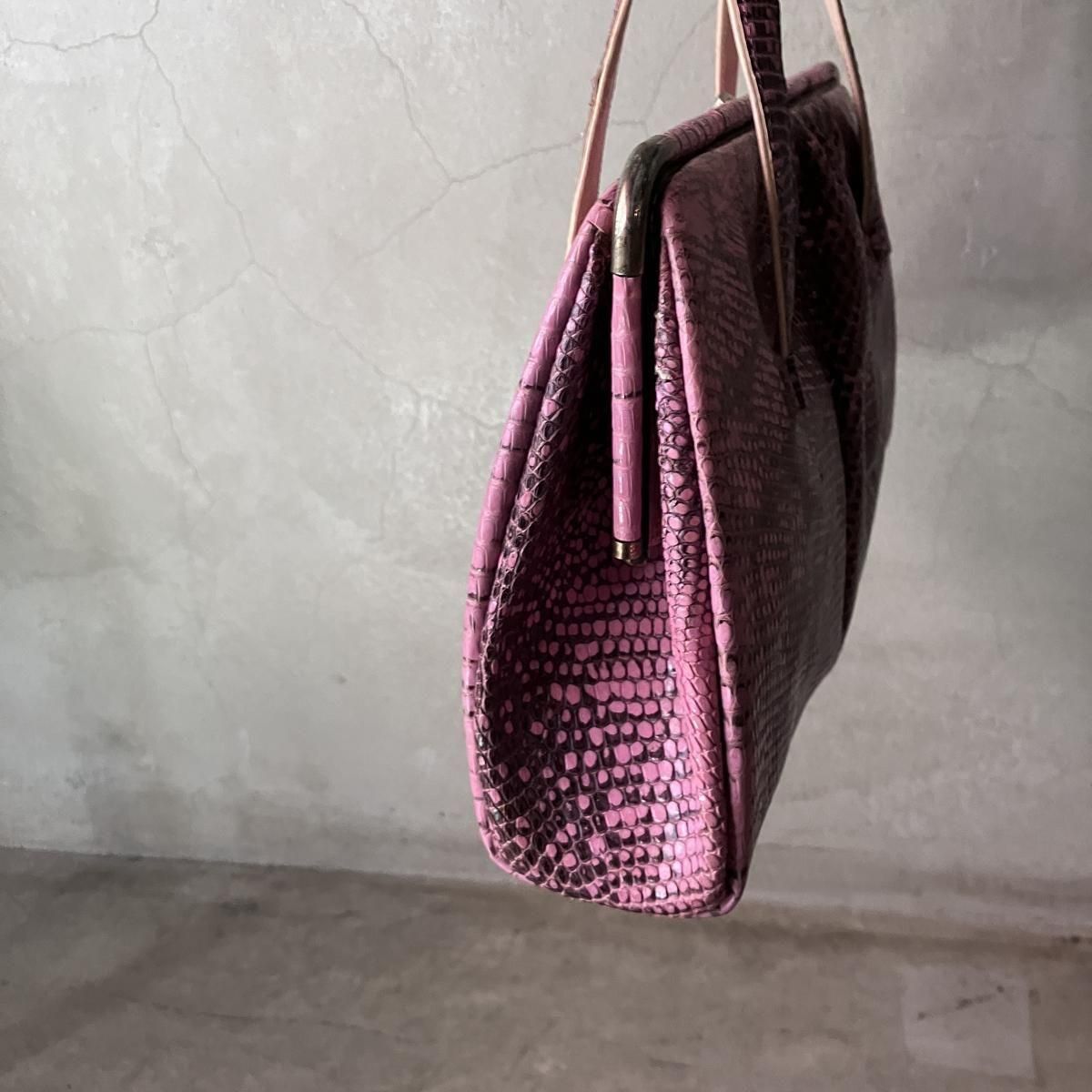 ヴィンテージ リングマーク リザードハンドバッグ（Vintage Lizard