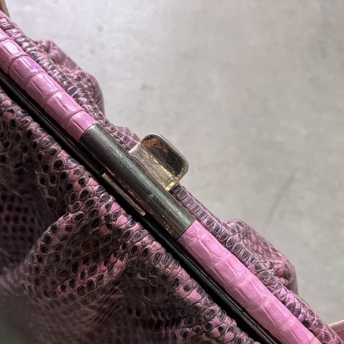 ヴィンテージ リングマーク リザードハンドバッグ（Vintage Lizard