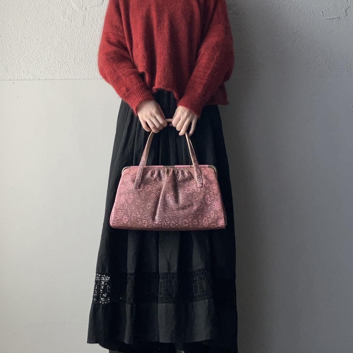 ヴィンテージ リングマーク リザードハンドバッグ（Vintage Lizard