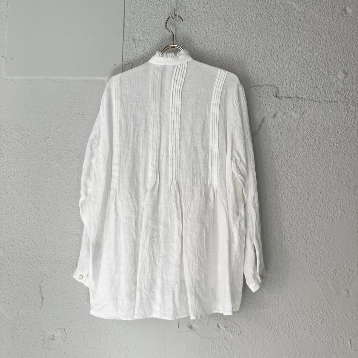 <img class='new_mark_img1' src='https://img.shop-pro.jp/img/new/icons14.gif' style='border:none;display:inline;margin:0px;padding:0px;width:auto;' />�ڴ��ָ��� 12/21�ޤǡ� suzuki takayuki pin-tuck blouse�ʥ����������業 �ԥ󥿥å��֥饦����Off white