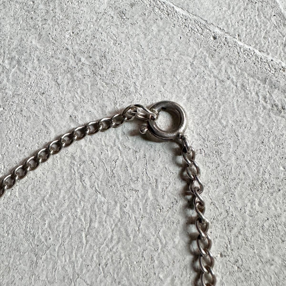 ヴィンテージ シルバー ローズクォーツ ネックレス（Silver Rose