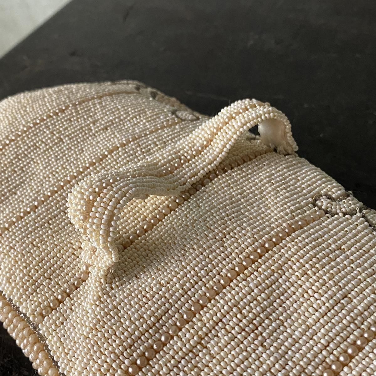 1920-30年代 マイクロ パールビーズ クラッチバッグ（Micro Pearl Bead