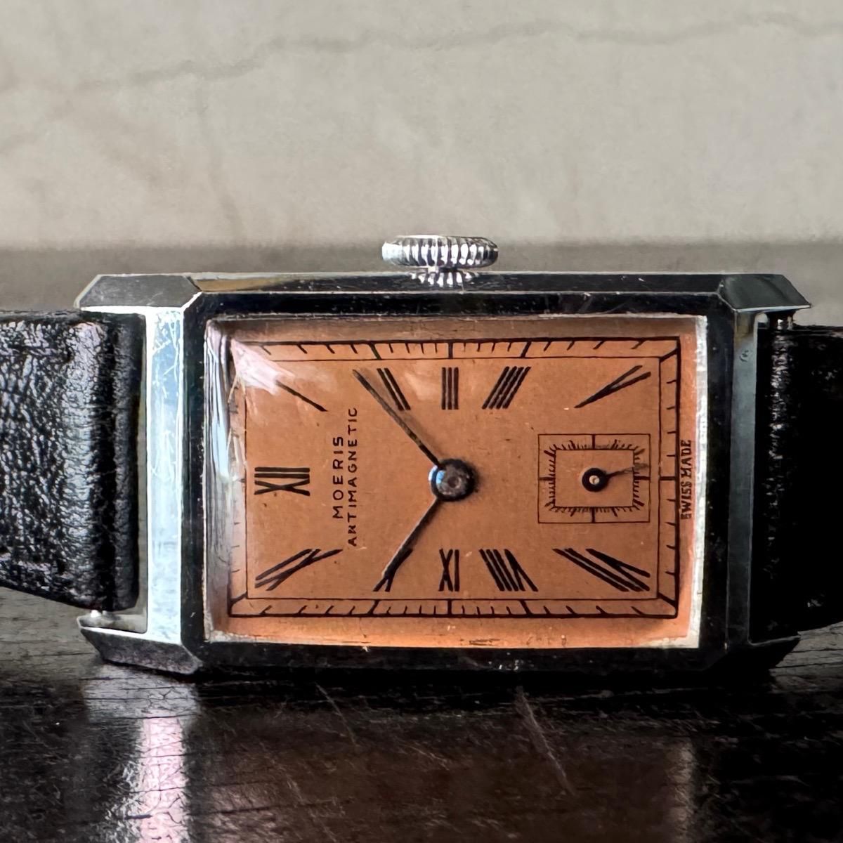 MOERIS（モーリス）SSレクタングル ブルースチール針 スモールセコンド