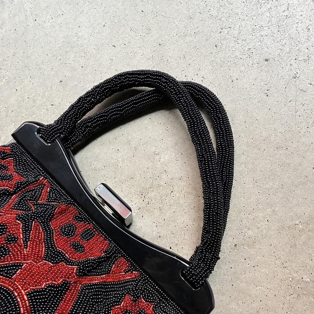 ヴィンテージ バイカラー フラワー ビーズ刺繍 バッグ（Vintage Beads