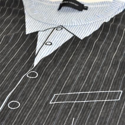 <img class='new_mark_img1' src='https://img.shop-pro.jp/img/new/icons38.gif' style='border:none;display:inline;margin:0px;padding:0px;width:auto;' />30OFF Trompe-l'oeil Gilet T-shirt / Black (ޤ / ȥץ륤  T)