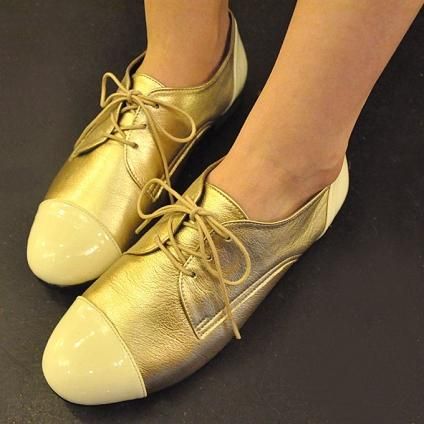 Switching Lace-up shoes / Gold (ڤؤ졼åץ塼)