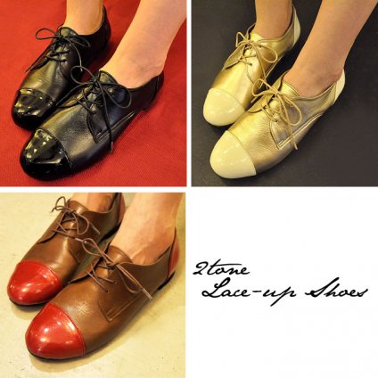 Switching Lace-up shoes / Gold (ڤؤ졼åץ塼)