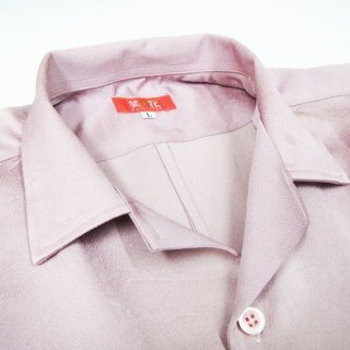 ポロシャツ　リメイク　　淡いピンク