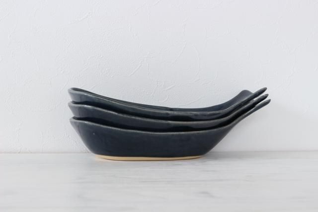 ヨルノアオ くじら長鉢 陶器 よしざわ窯