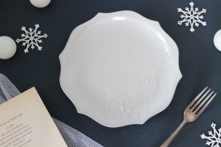 ホワイトグレー 森のトナカイ皿 陶器 よしざわ窯