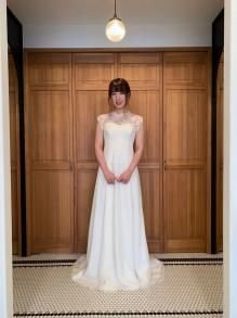 リバーレースフレンチスリーブスレンダードレス - ウーアンジュ Online