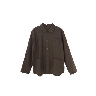  jiji / Virgin Wool Shirt Jacket / dark olive