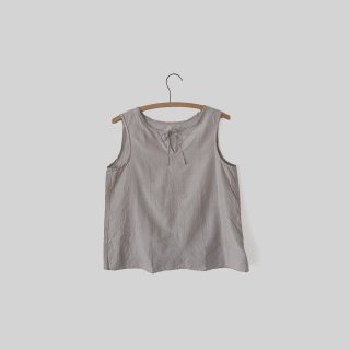 jiji / Khadi cotton silk no sleeves / Gray