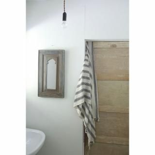 Turkish Handwoven Shawl Navy Wide Stripe / ȥ륳Υåȥ󥷥硼