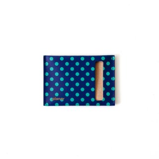 Wallet S -Blue and Green Dots-