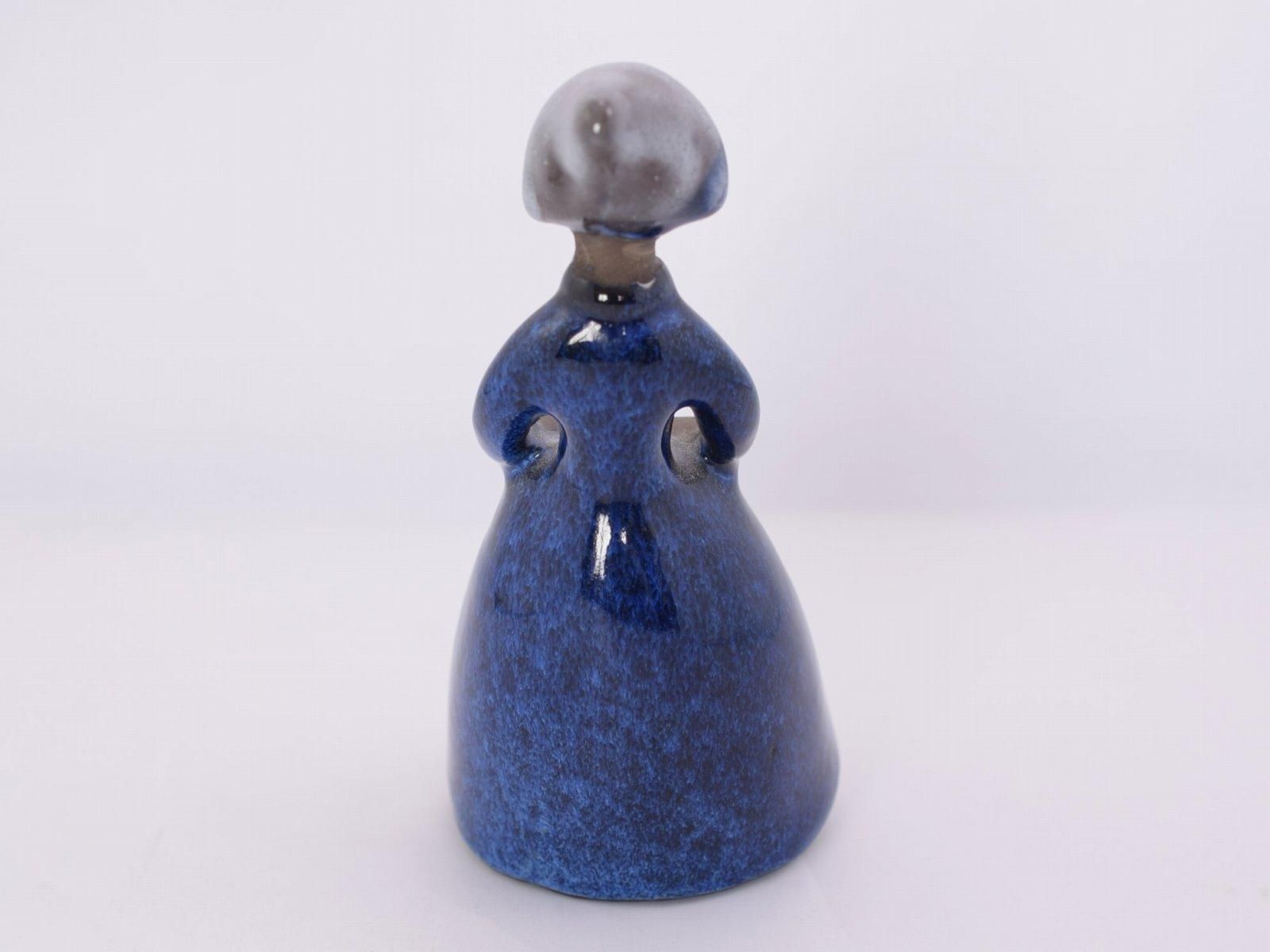 jie gantofta 陶器人形フラワーガール黄(大・小)各1ブルー少女大1 jie