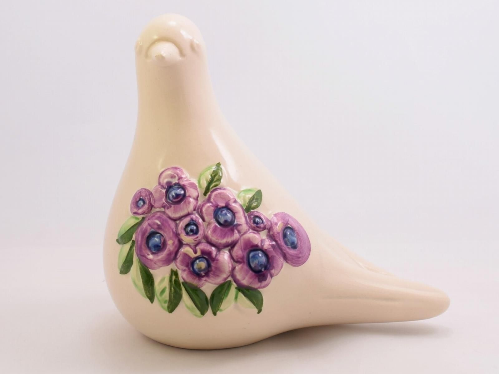 DECO社 Rosa Ljung 鳥のオブジェ (ホワイト×パープル) 左向き・L DECO社 Rosa Ljung 鳥のオブジェ (ホワイト×パープル) 左向き・L