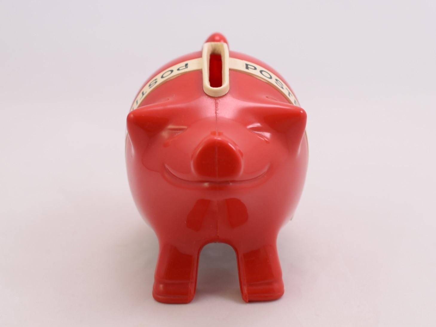 MK TUOTE (MK Tresmer) × POSTBANKEN ブタさん貯金箱 (レッド
