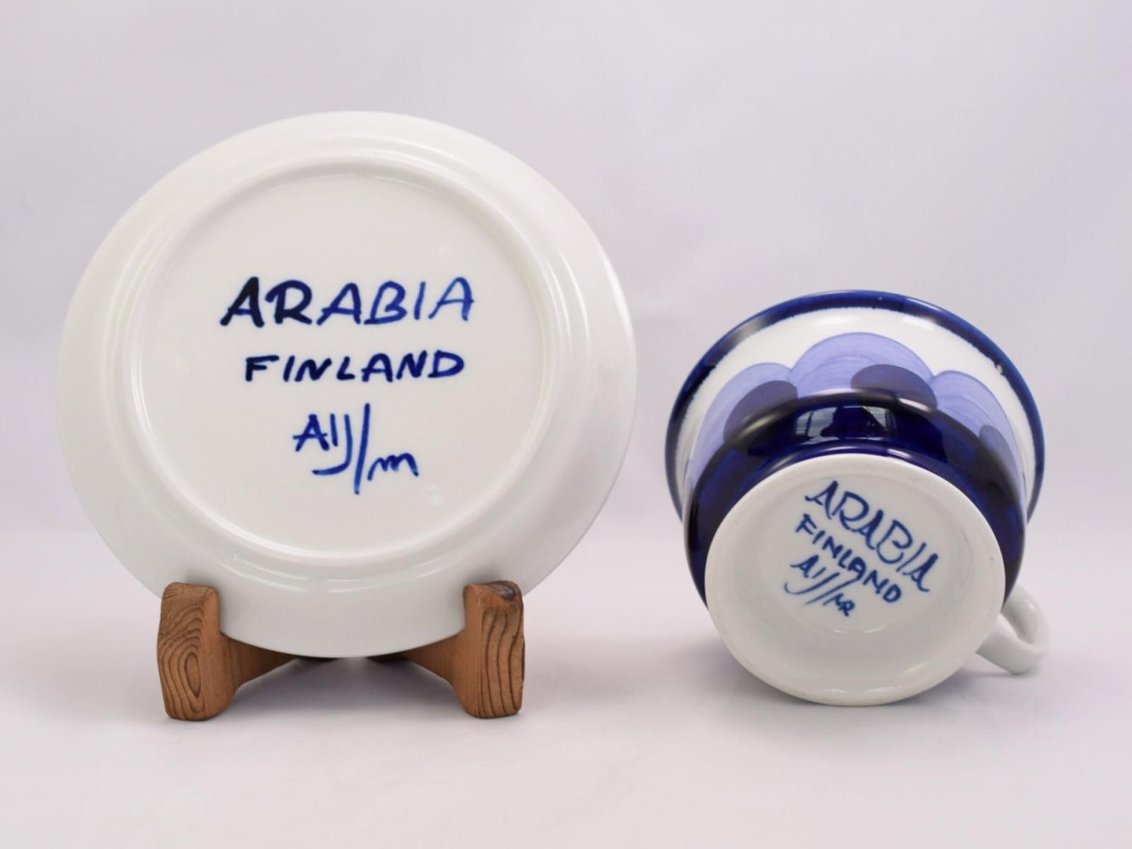 ARABIA Paju (ブルー) ティーC&S (2) アラビア パユ カップ ARABIA Paju (ブルー) ティーC&S (2) アラビア パユ カップ
