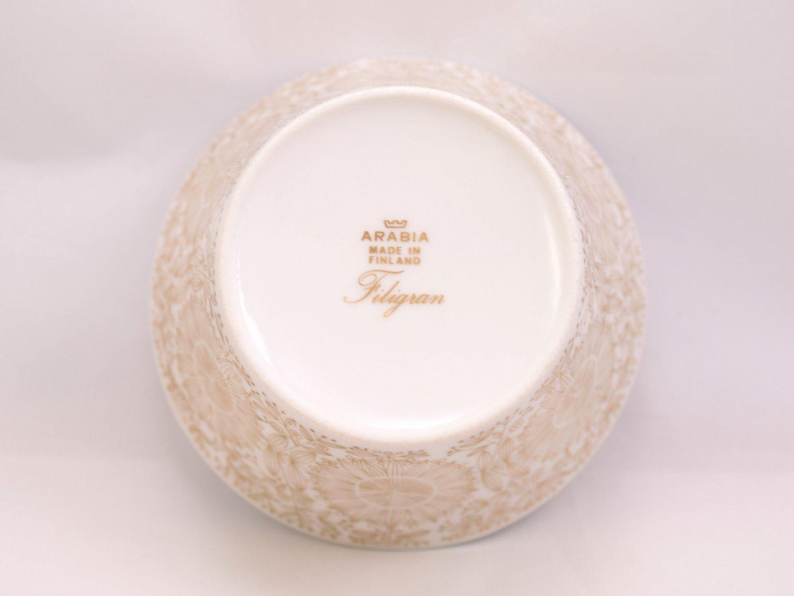 Arabia Filigran ゴールド コーヒーカップ, ヴィンテージ