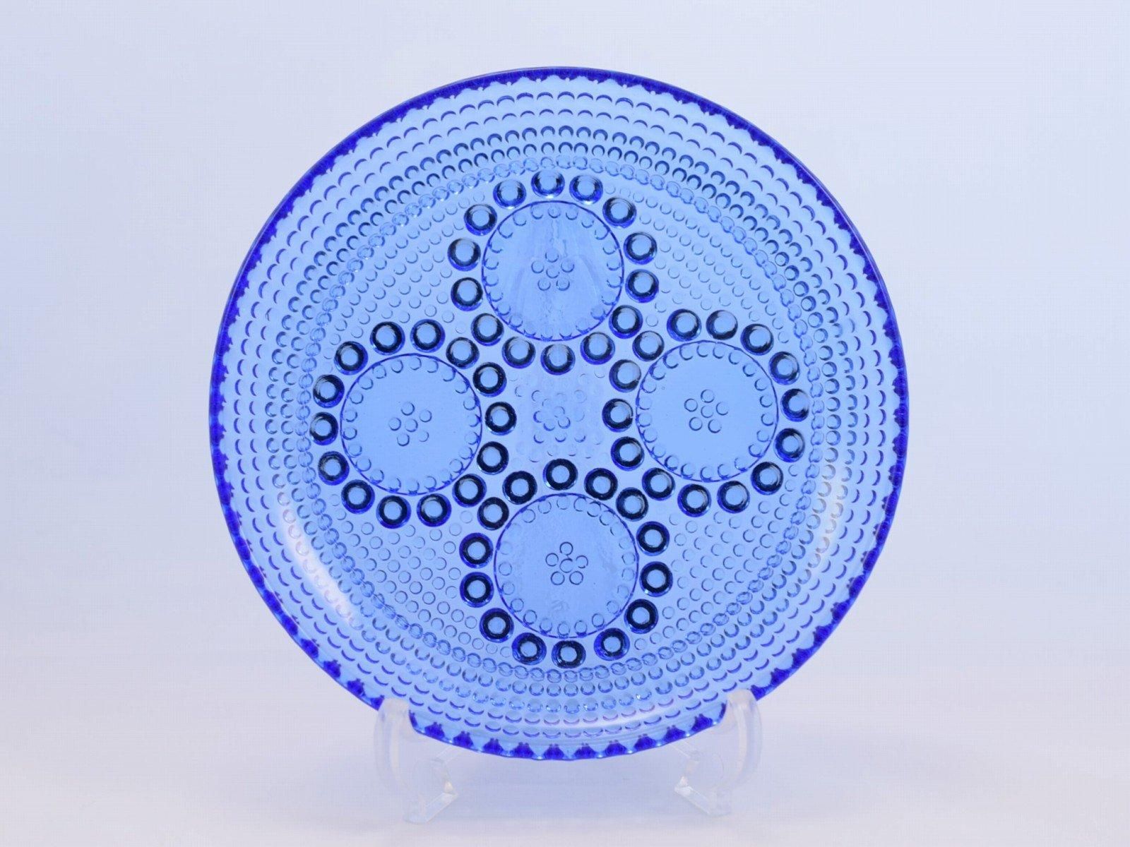 Riihimaen Lasi Grapponia (ブルー) 14.5cm プレート (1