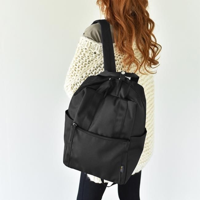 軽量 防水 高耐久性能 Cordura Fabric 2wayリュック ブラック The Secret Bean