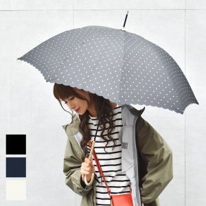 【全国送料無料】3color◆ドットグリーターヒートカット長傘
