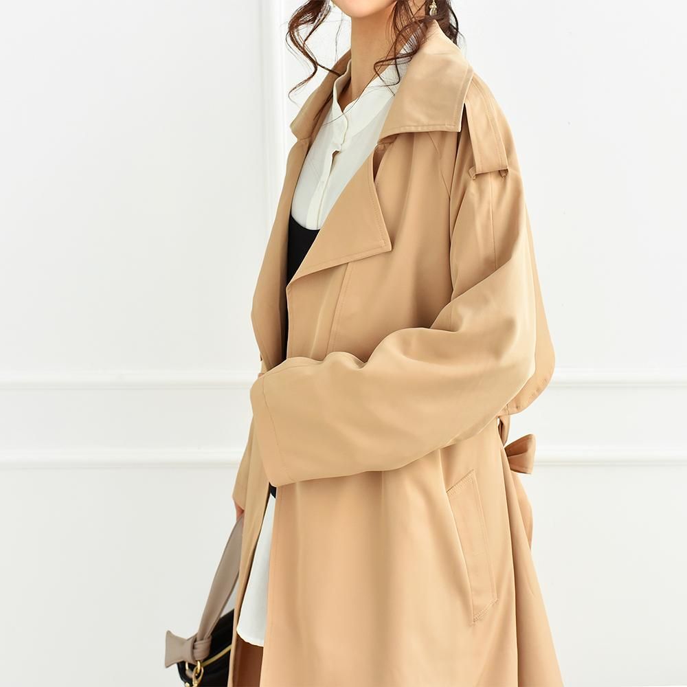 ISABEL MARANT ロングトレンチコートフリルベージュ36