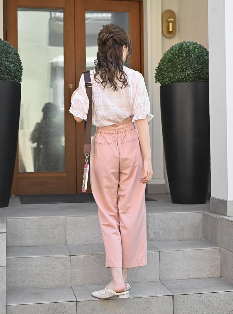 SALE】【ゆうパケ】【M～L対応】リボン付き 上品微光沢テーパード