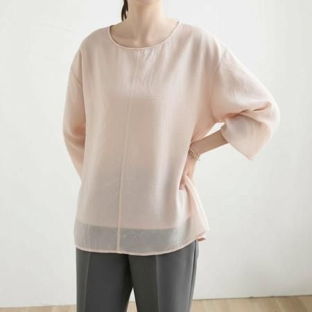 <img class='new_mark_img1' src='https://img.shop-pro.jp/img/new/icons16.gif' style='border:none;display:inline;margin:0px;padding:0px;width:auto;' />【SALE】【ゆうパケ】バックリボン シアーレイヤード風プルオーバー