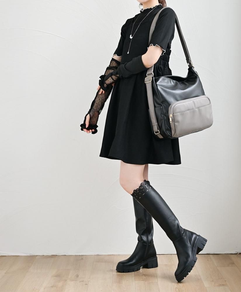 限定SALE】【ゆうパケ】ペプラムチュニックビスチェ（ブラック