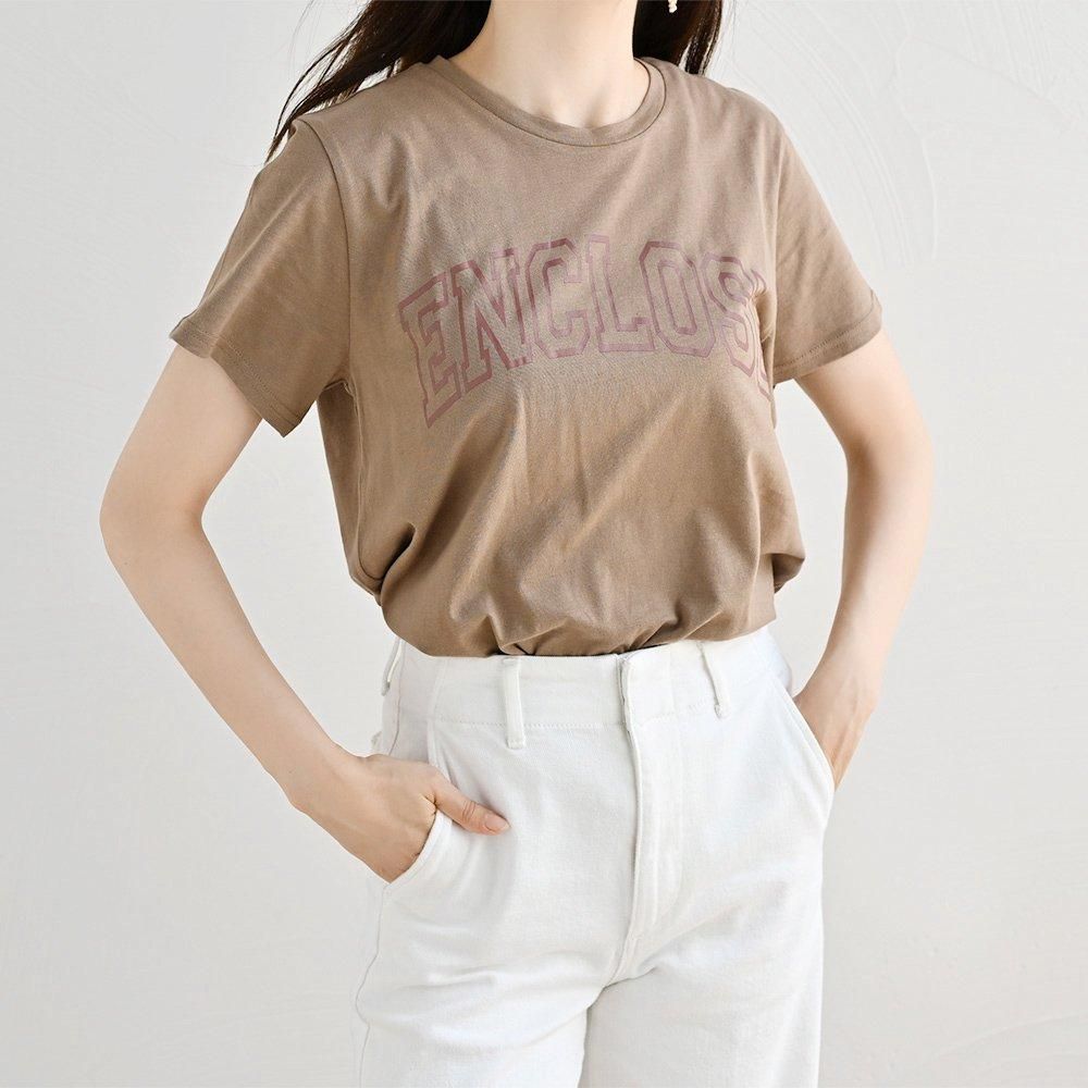 定番 天竺ロゴプリント8分袖Tシャツ（WOMENトップス・Tシャツ