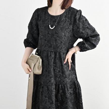TID】【新品】白黒グラデーションワンピース1551