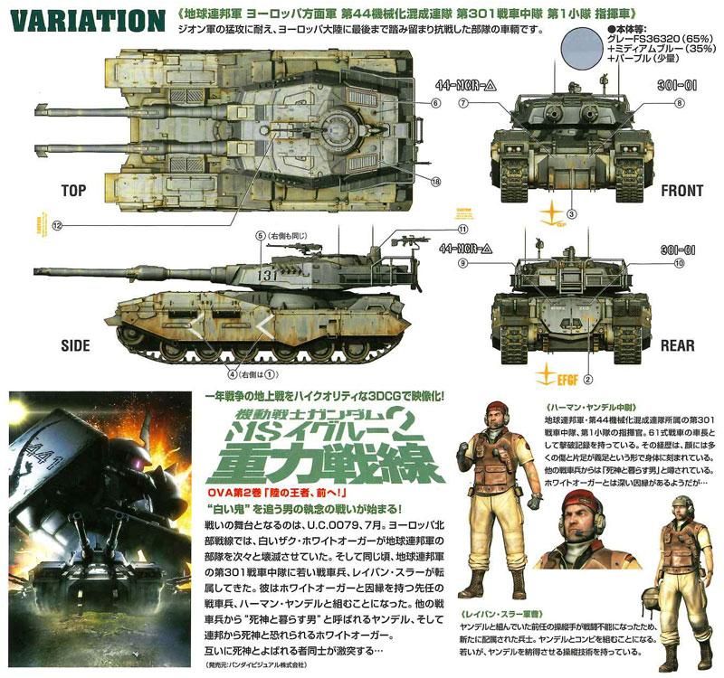 1/35 地球連邦軍 61式戦車5型 セモベンテ隊 U.C.ハードグラフ 機動戦士