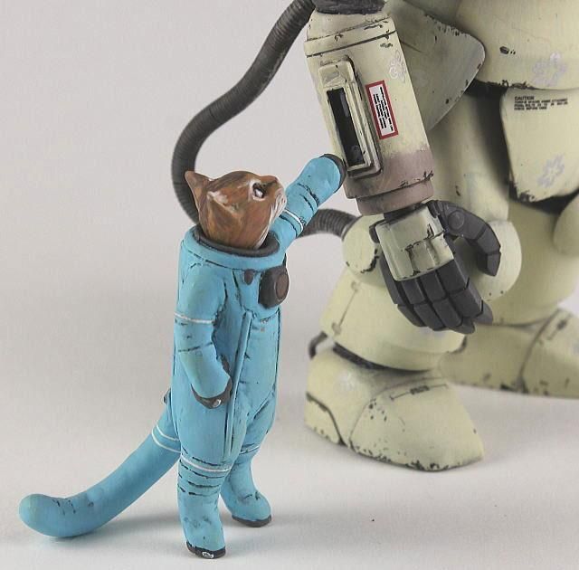 宇宙服ねこ たんぽぽ ver2.0 レジンキット GAS|文具とプラモの 宇宙服ねこ たんぽぽ ver2.0 レジンキット GAS|文具とプラモの