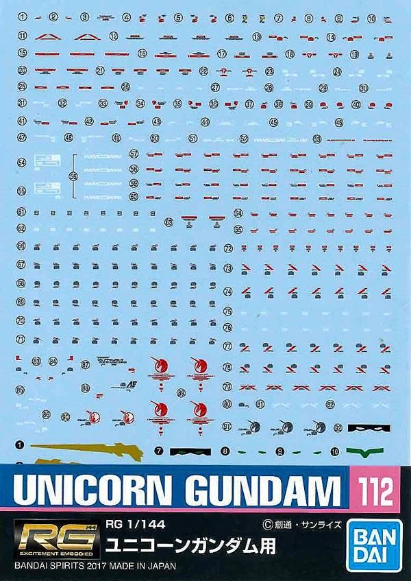 (未使用･未開封品)　ガンダムデカール No.112 RG 1/144 ユニコーンガンダム用 wyeba8q Amazon.co.jp: ガンダムデカール No.112 RG 1/144 ユニコーン