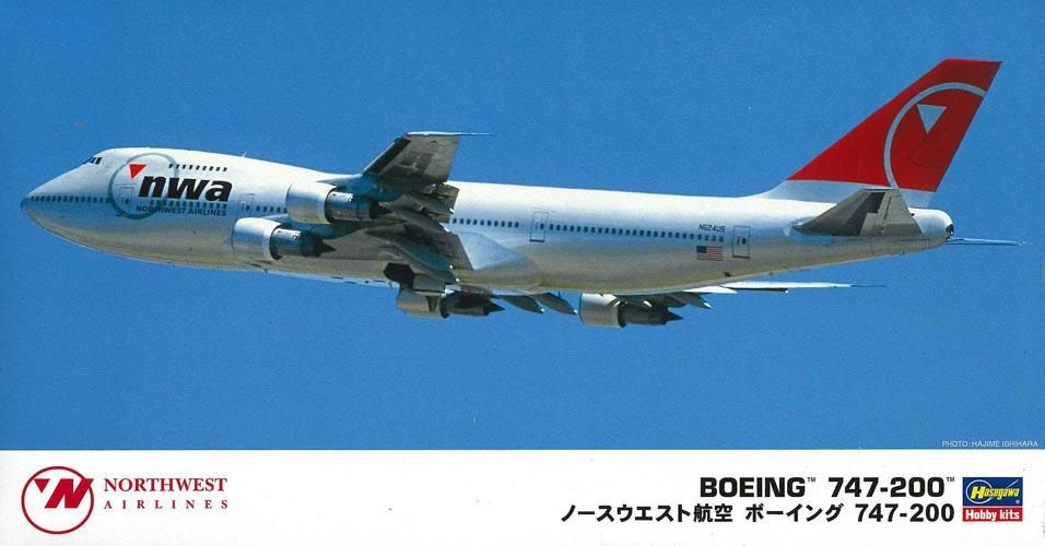 1/200 ノースウエスト航空 ボーイング 747-200 【限定