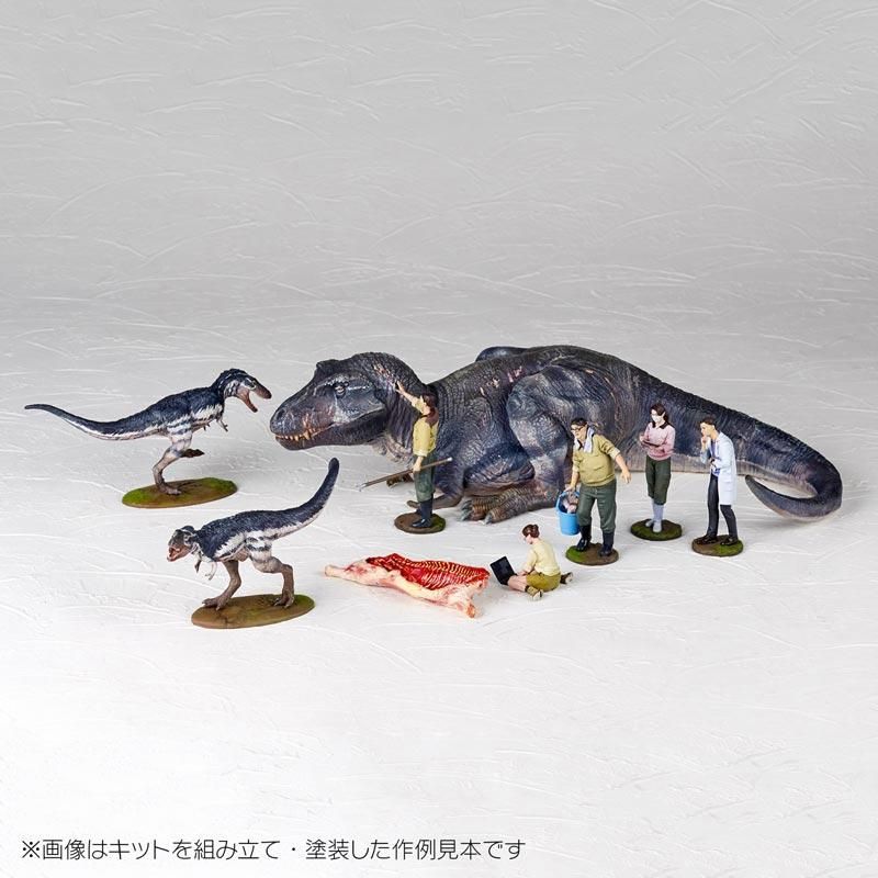 ARTPLA 研究員とティラノサウルスセット プラモデル 海洋堂