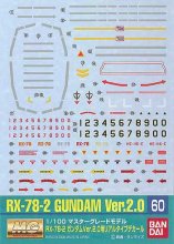 No.60　1/100 MG ガンダム Ver.2.0 リアルタイプカラー用　ガンダムデカール